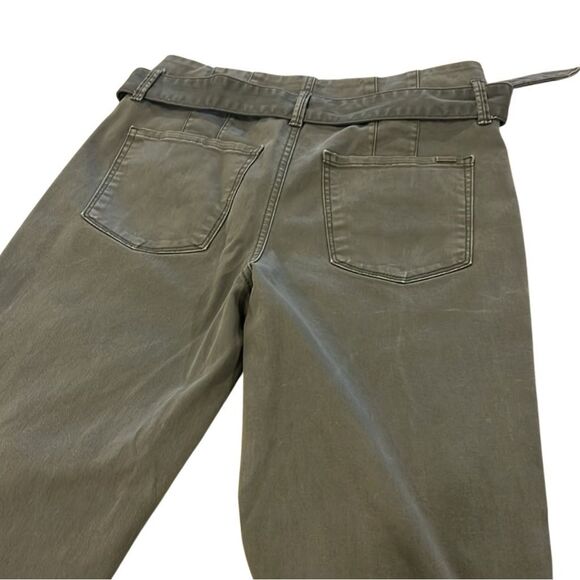 WHITE HOUSE BLACK MARKET | green slim high rise crop pants 2 - Picture 2 of 8